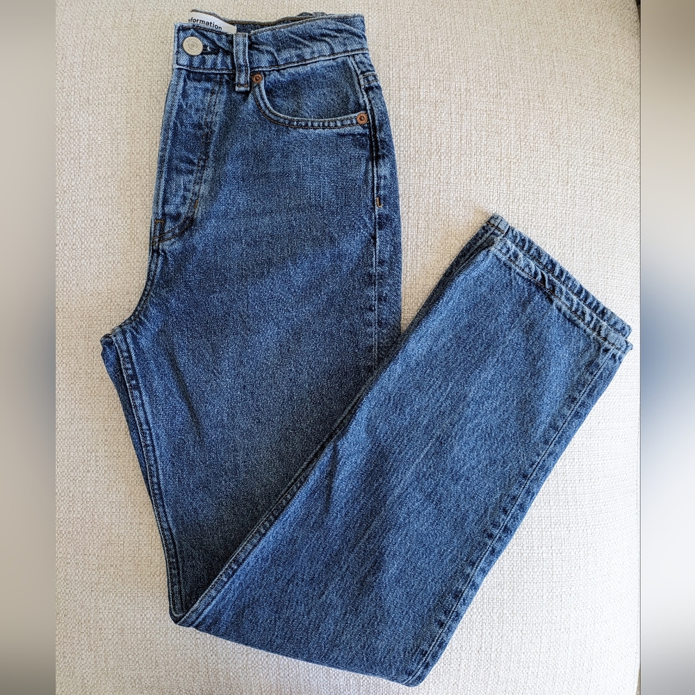 Reformation Cynthia High Rise Straight Jeans (Lowell Wash)